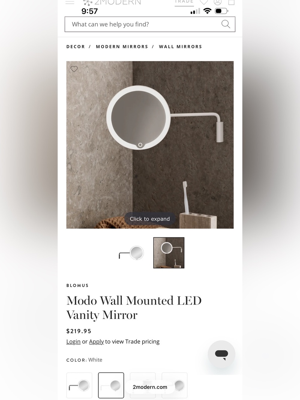 NWT makeup mirror with lights